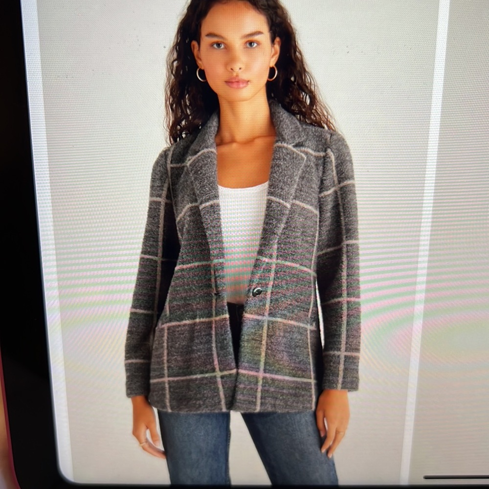 Z Supply Anna Plaid Blazer